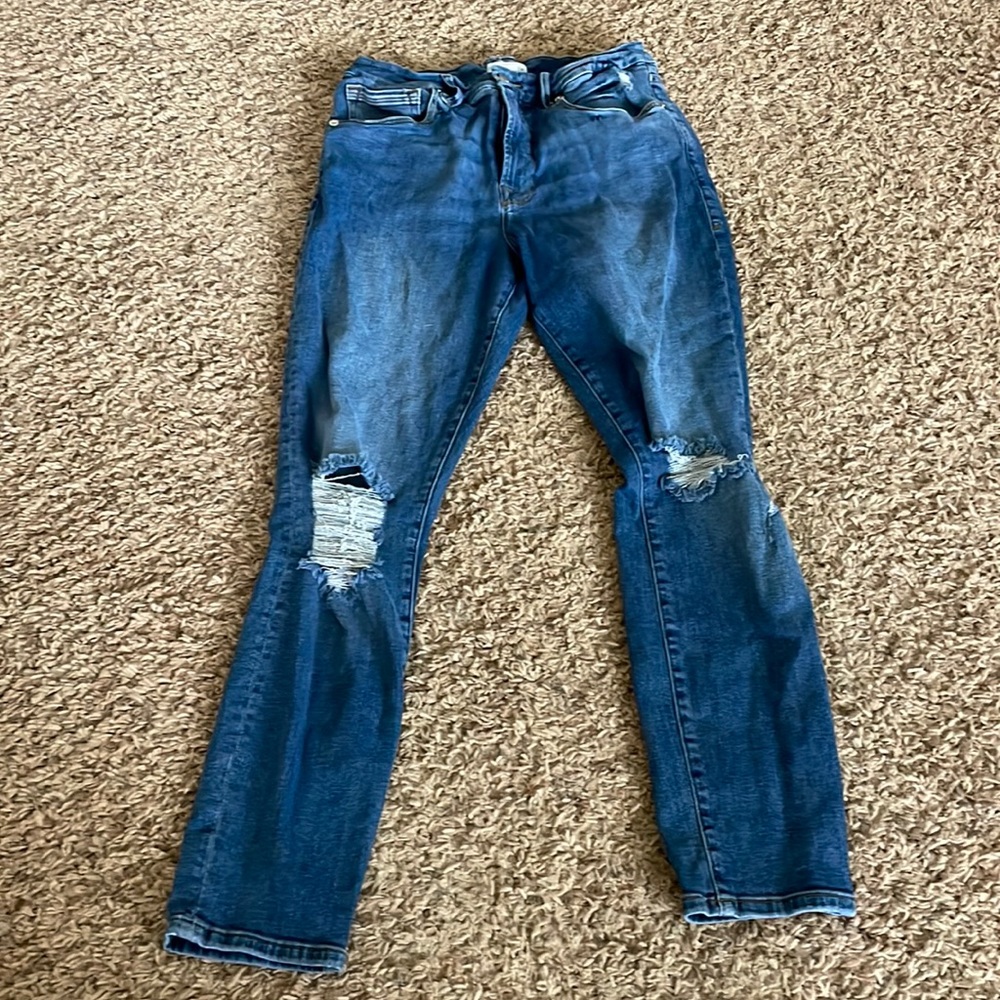 Good American Destroyed Skinny Jeans